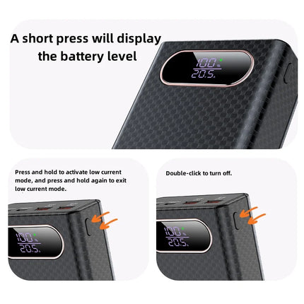 PD100W Fast Charging Power Bank DIY Kit 20V 5A 6x 21700 Battery Pack Portable Customizable No Soldering Easy Assemble