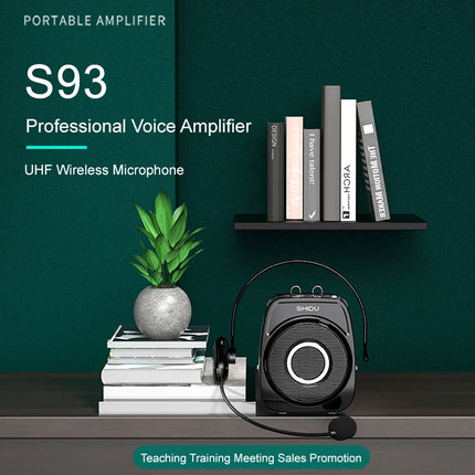 SHIDU S93 Wireless Portable Bluetooth Speaker Teacher Special High-Power Outdoor Tour Guide Shouting Explanation Loudspeaker