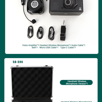 SHIDU S93 Wireless Portable Bluetooth Speaker Teacher Special High-Power Outdoor Tour Guide Shouting Explanation Loudspeaker