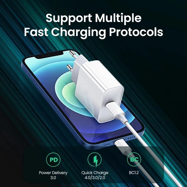 For iPhone 40W PD Phone Charger For iPhone 11 12 13 14 15 16 17 Pro Max 16 Plus 17 Air iPad Fast Charging Type C Cable Charger