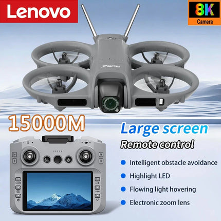 2026 Lenovo Drone With 4.3-inch Large Screen 8k High-definition Aerial Photography Obstacle Avoidance Remote Control Quadcopter