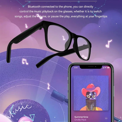 AI Smart Glasses Remote Control Touch Photo Camera Recording Translator Voice Assistant Music Wireless Bluetooth Sunglasses