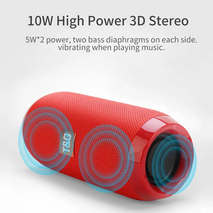 Bluetooth Speaker T&G TG117 Portable TWS Sound Box Waterproof Loudspeaker Outdoor Stereo Surround Speakers Support TF FM Radio