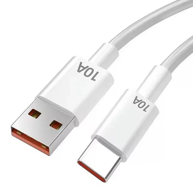 Android 120W 10A USB to Type C Cable Super Fast Charging Cable For Huawei P40 Honor Data Cord For Xiaomi Redmi 0.3/1M/1.5M/2M