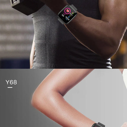 Sports Smartwatch Women Bracelet Men Smart Watch Connected Music Control Player Fitness Step Sleep Monitor Y68 D20 Alarm Clock