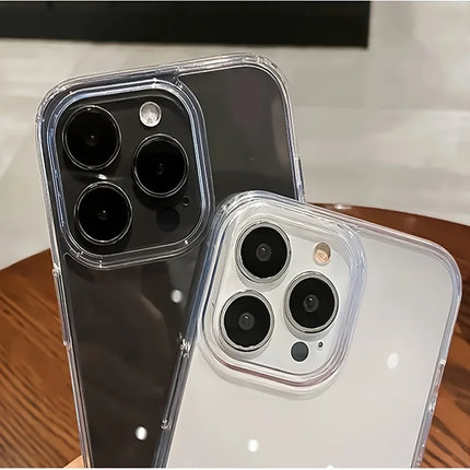 Luxury Transparent Phone Case For iPhone 18 17 Air 16 15 14 Plus 13 12 11 Pro Max Shockproof HD Clear Hard Acrylic Back Cover
