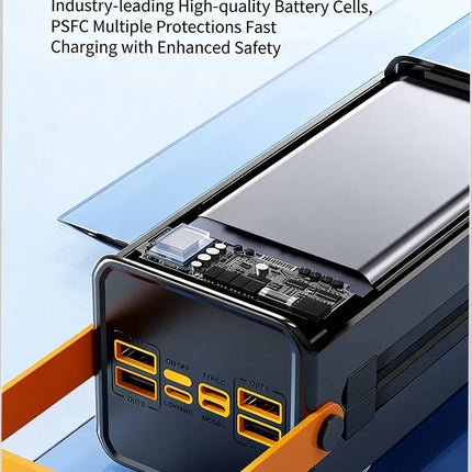 120W 150000mAh Fast Charging Power Bank Large Capacity Outdoor Mobile Power Supply External Spare Battery for Outdoor Camping