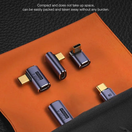 USB4.0 40Gbps OTG Type C 90 Degree Adapter 100W 5A USB C to Type C Fast Charging Converter USB C Data Adapter For Macbook 8K60HZ