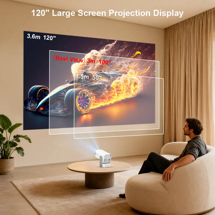 ThundeaL 4K Android Projector TD80Pro 750Ansi Mini Projector Full 1080P HD Home Theater Projectors TD80 Pro Projector for Movies