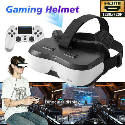 Head-Mounted Gaming Monitor, Non-VR/AR, Binocular Display Screen, High-Definition Display 1280x720P, HDMI Link Use