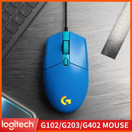Logitech G102 Wired Gaming Mouse,Ergonomic Hand Contour,Customizable RGB Modes For Multiplayer Online Competitive Games