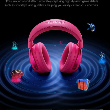 MCHOSE X9 Wireless Headworn Game 7.1 Headset Bluetooth 2.4G Three Mode 53mm Aluminum Foil Polymer Diaphragm ESports Gift Headset