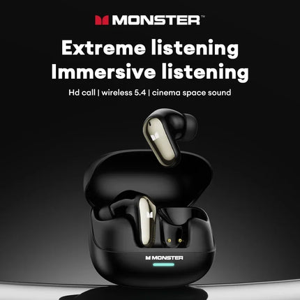 Monster MQT52 Wireless Headphones Bluetooth 5.4 HIFI Stereo Earphones Talking Noise Canceling Music  Gaming Headset with Mic