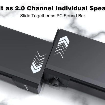 SENZER Computer Speakers-Gaming Speaker with Stereo Sound,PC Sound Bar for Laptop Desktop Monitor (Bluetooth & 3.5mm Aux)