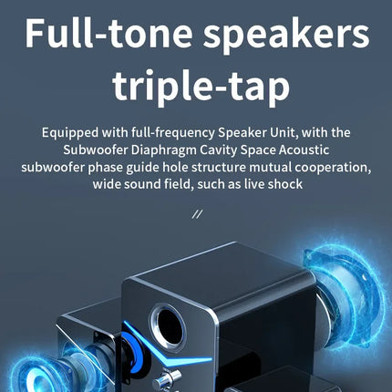 Bluetooth Speaker Home Theater Sound Bass System Mini Speakers Desktop Computer MP3 Player Audio for PC Phone Subwoofer Soundbar