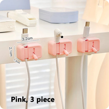 Cable Management Clip For Desk - Simple No-Drill Edge-Mounted Cord Organizer For Charging Cables And Data Wires.