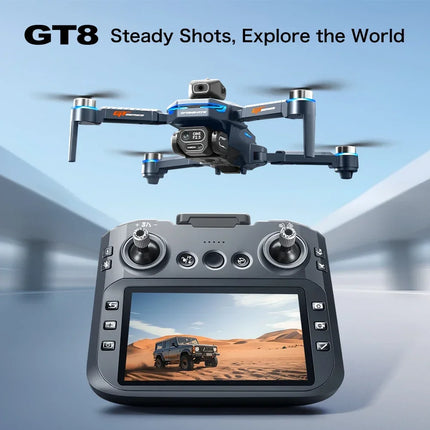 For Genuine GT8 Drone 4K Professional Dual Camera FPV GPS Brushless Motor Optical Flow Hovering Folding Quadcopter 4k 8K RC Dron
