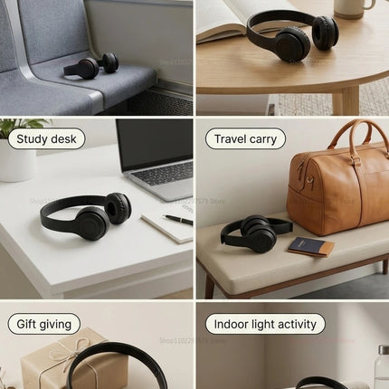High Fidelity Bluetooth Wireless Headset, Clear Stereo Sound Over Ear Headphones with Built-in HD Mic, Stable Connection