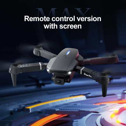 New E88 E99 Drone Remote Control with Screen Dual Camera Optical Flow Localization 2.4G RC Quadcopter One-button Take-off Drones