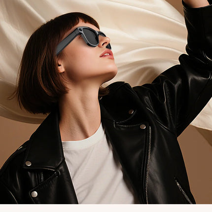 2026 AI Smart Glasses M02 Ultra 1080P HD Camera ChatGPT 3600mAh Charging Case Power Bank 32GB Translation Music Video Sunglasse