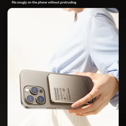 Ultra Wireless Magnetic Power Bank Travel Portable Fast Charging Capacity Digital External Battery For Magsafe IPhone CCC