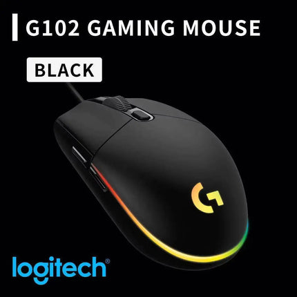 Logitech G102 Wired Gaming Mouse,Ergonomic Hand Contour,Customizable RGB Modes For Multiplayer Online Competitive Games