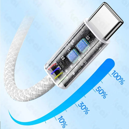 60W USB C Phone Cable For iPhone 16 15 17 Pro Max 17 Air Plus Fast Charging Type-C Charge Braided Cables USB to Type C Data Line