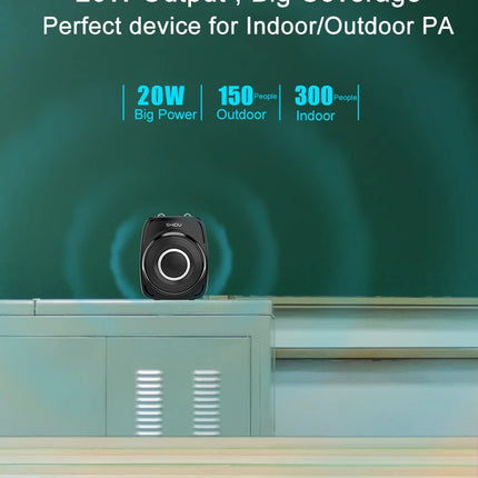 SHIDU S93 Wireless Portable Bluetooth Speaker Teacher Special High-Power Outdoor Tour Guide Shouting Explanation Loudspeaker
