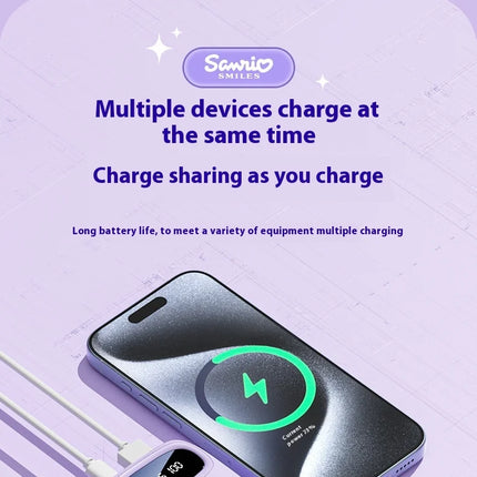 Mobile Power Bank 10000mah Fast Charging Large Capacity Built In Cable Ultra Thin Portable Lighting Exquisite Mobile Power Bank