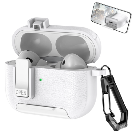 Phone Holder cortex Case For AirPods Pro 3  Bluetooth headset Cover For AirPods Pro 2 or AirPods 1 2 3 4 Pro Case With Hook