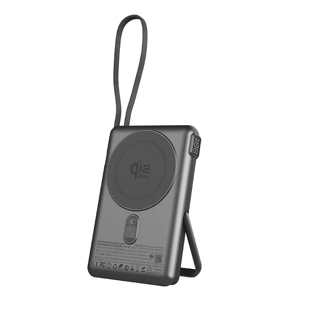 [CCC With QR code] Qi2.2 25W Magnetic Wireless Power Bank Semi-Solid Battery 10000mAh PD30W Type C Stand Charger For Notebook