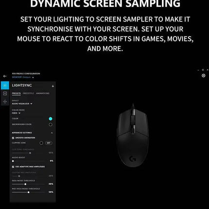 Logitech G102 Wired Gaming Mouse,Ergonomic Hand Contour,Customizable RGB Modes For Multiplayer Online Competitive Games
