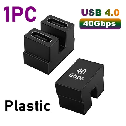 USB 4.0 40Gbps Adapter 90 Degree Right Angle Type C Male to Female Adapter 100W Fast Charging For Laptops Macbook USB C Adapter