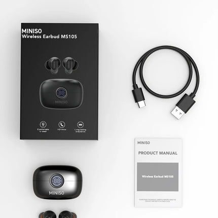 MINISO MS105 Bluetooth Earphone In-Ear Earbuds Soft Earbuds Wireless Headphones Waterproof IPX5