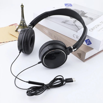 3.5mm/Type-C Plug Wired Headphones Foldable Headphones Bass Stereo Fashion Music Earphones For PC MP3 Smartphones Tablet