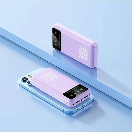 20000mAh Digital Display Power Bank 100W High Speed Fast Charger With LED Light Portable External Battery For All Smart Phones