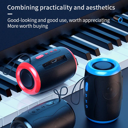 TSN-1 Portable Speaker Wireless Bluetooth Speakers with 5.3 Stereo FM/SD/USB Disk/Aux Modes Waterproof for Outdoor Hifi Sound