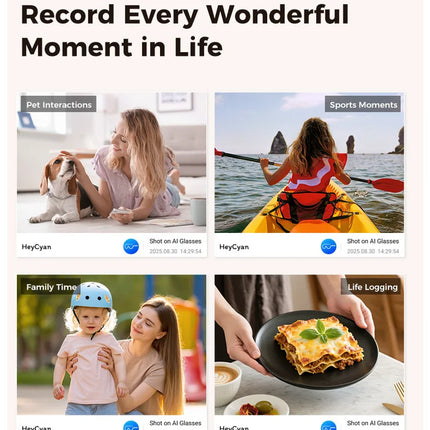 2026New 8MP 4K HD Camera AI Glasses Men 3600mAh Power Bank 32G Memory 160+ Translation Glasses Waterproof Smart Sunglasses Women