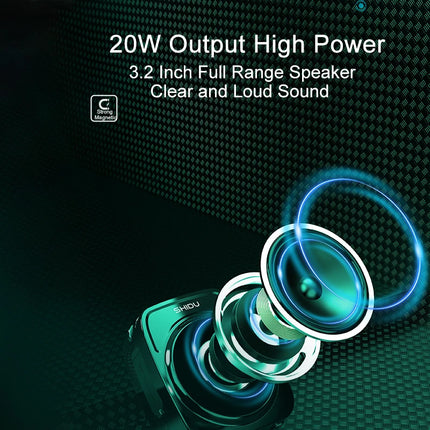 SHIDU S93 Wireless Portable Bluetooth Speaker Teacher Special High-Power Outdoor Tour Guide Shouting Explanation Loudspeaker