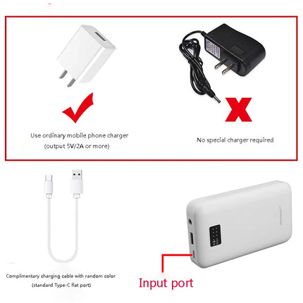 Power Bank 20000mah 12V DC Output Portable Battery External Charging Variable Speed Charger For iPhone Air Conditioned Clothing
