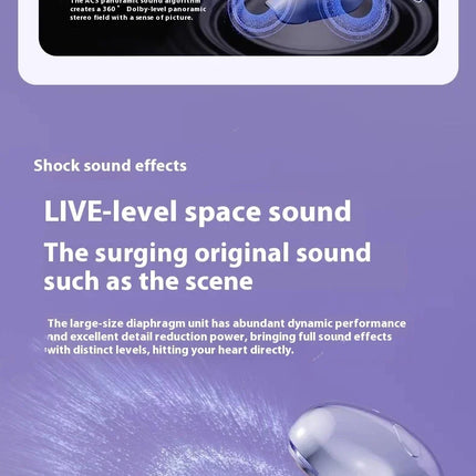 Wireless Bluetooth Earphones Clip-on Q71 Earphone High Sound for Xiaomi Earbuds Led Display Headphones Music Sports Headset