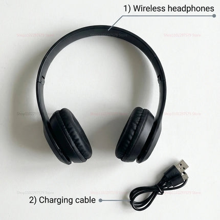 High Fidelity Bluetooth Wireless Headset, Clear Stereo Sound Over Ear Headphones with Built-in HD Mic, Stable Connection