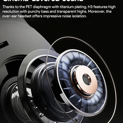 QCY H3 ANC Hi-Res Audio Wireless Bluetooth 5.4 Headphones Over Ear Headset 60Hrs 43dB Hybrid Active Noise Cancellation Earphone