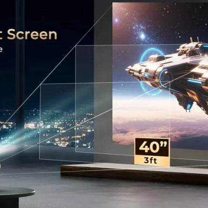 DITONG 4K Projector Android Native 1080P 600ANSI Portable Auto Focus Video Home Cinema Outdoor HD LED Projetor