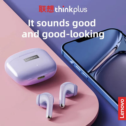 Lenovo LP40 Pro Headphones Wireless Bluetooth 5.4 TWS Hifi Stereo Earphones Gaming Sports Touch Control HD Call with Mic Earbuds