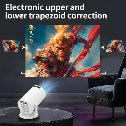 2026 New HY300 Projector with WiFi6 & BT5.0, Portable Beamer 1080P/4K Support Auto Keystone Smart Proyector