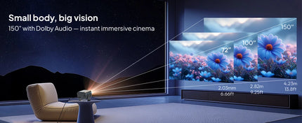 VEVSHAO A12 Projector Mini Portable  LED Video Android 13.0 WIFI 6 Mirror SmartPhone for 1080P 4K Video Home Cinema Projector