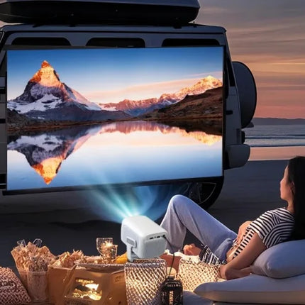 DITONG 4K Projector Android Native 1080P 600ANSI Portable Auto Focus Video Home Cinema Outdoor HD LED Projetor