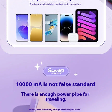 Mobile Power Bank 10000mah Fast Charging Large Capacity Built In Cable Ultra Thin Portable Lighting Exquisite Mobile Power Bank