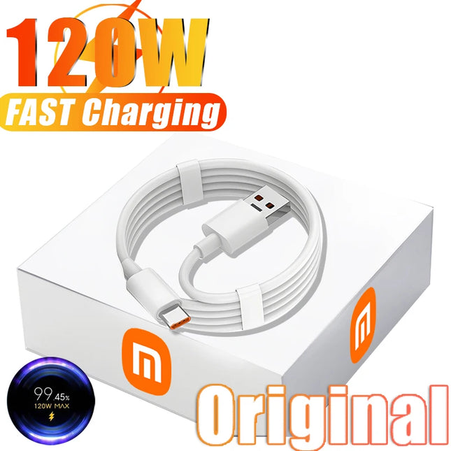 Original For Xiaomi 120W 6A USB Type C Cable Turbo Fast Charging Mi 15 14 13 Ultra Pro Redmi Note 14 K80 Poco X6 Charging Cable